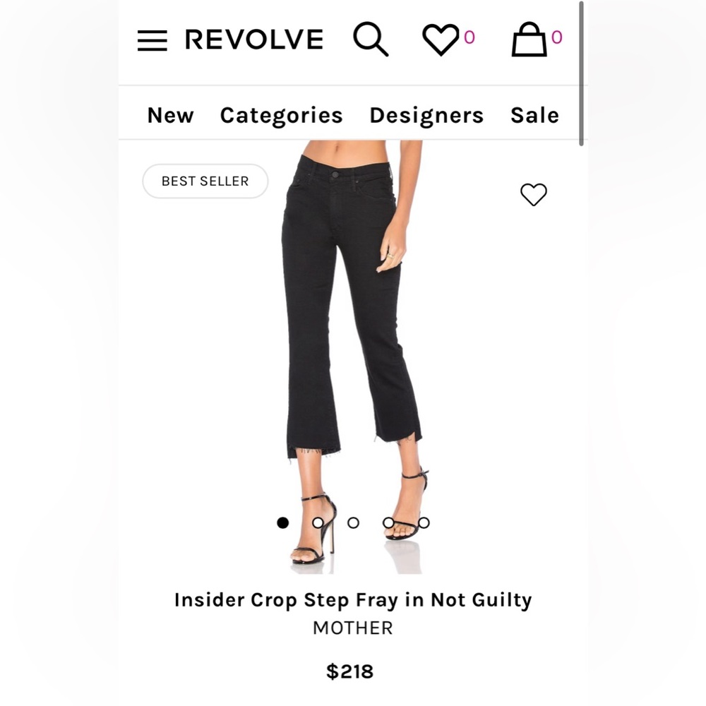 Mother Step Crop Fray Jean